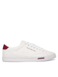 Tommy Hilfiger Tenisówki Vulc Core Rwb Long FM0FM05813 Biały. Białe trampki męskie Tommy Hilfiger, bez wzorów, z materiału, bez zapięcia. Za 329.99 zł.