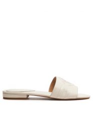 Lauren Ralph Lauren Klapki 802935537001 Biały. Białe klapki damskie Lauren Ralph Lauren, bez wzorów, ze skóry, bez obcasa, bez zapięcia. Za 649.99 zł.