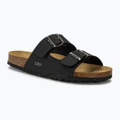 Klapki męskie CMP ECO THALITHA. Czarne buty zimowe męskie CMP, bez wzorów, bez obcasa, bez zapięcia. Za 139.99 zł.