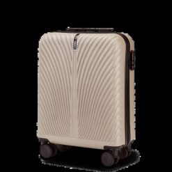 Walizka KABINOWA WINGS SWAN 2.0 20" BEIGE. Brązowe walizki damskie Wings, bez wzorów, z materiału. Za 179.90 zł.