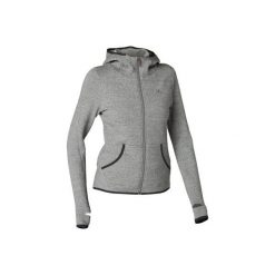 Bluza na zamek z kapturem Gym & Pilates 900 damska. Szare bluzy damskie DOMYOS, xl, bez wzorów, z bawełny, bez ramiączek, bez kaptura. Za 99.99 zł.