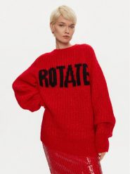 ROTATE Sweter Brandy 1137491292 Czerwony Loose Fit. Czerwone swetry nierozpinane damskie ROTATE, bez wzorów, z wełny, bez kołnierzyka, bez ramiączek. Za 1,119.00 zł.