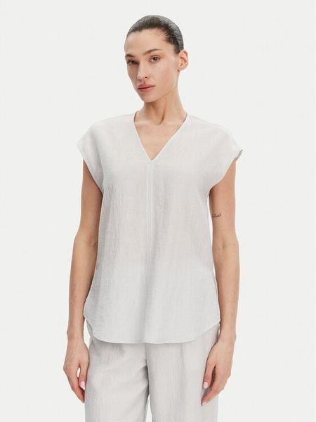 Calvin Klein Bluzka K20K208210 Błękitny Regular Fit. Niebieskie bluzki damskie Calvin Klein, bez wzorów, z lyocellu, bez kołnierzyka, bez ramiączek. Za 309.99 zł.
