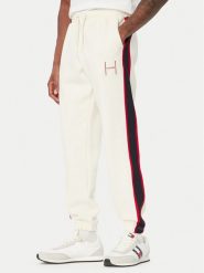 Tommy Hilfiger Spodnie dresowe Pique MW0MW44995 Kremowy Regular Fit. Białe spodnie sportowe męskie Tommy Hilfiger, m, bez wzorów, z bawełny. Za 597.99 zł.
