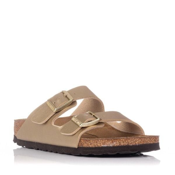 Klapki damskie Birkenstock Arizona BS. Szare klapki damskie Birkenstock, bez wzorów, z materiału, bez obcasa, bez zapięcia. Za 339.00 zł.