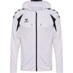 Bluza dresowa z kapturem Hummel Core 2.0. Białe bluzy męskie Hummel, bez wzorów, z dresówki, z kapturem, na fitness i siłownię. Za 295.50 zł.