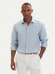 HUGO Koszula Valerio 50562694 Niebieski jasny Modern Fit. Niebieskie koszule męskie Hugo, m, bez wzorów, ze lnu, bez kołnierzyka, bez ramiączek. Za 549.99 zł.