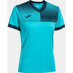 Damska koszulka Joma Eco Supernova Fluor Turq-Navy S. Niebieskie bluzki damskie Joma, s, bez wzorów, z poliesteru, sportowe, bez kołnierzyka, bez ramiączek. Za 176.99 zł.