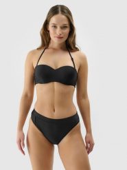 4F Góra od bikini damska - czarna S. Czarne bikini 4F, s, bez wzorów, z elastanu. W wyprzedaży za 29.99 zł.