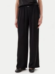 Eleh Spodnie palazzo ESS250049 Czarny Regular Fit. Czarne spodnie materiałowe damskie Eleh, bez wzorów, z materiału. Za 409.99 zł.