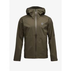 Kurtka przeciwdeszczowa Black Diamond Fineline Stretch Shell. Brązowe kurtki męskie Black Diamond, bez wzorów, sportowe, bez kaptura. Za 656.19 zł.