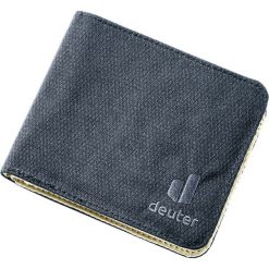 Portfel deuter Zipper. Czarne portfele męskie Deuter, bez wzorów, z materiału. Za 94.99 zł.