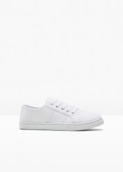 Sneakersy Pride. Białe obuwie sportowe damskie bonprix, z aplikacjami, bez zapięcia. Za 77.99 zł.
