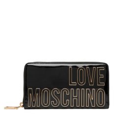 Portfel LOVE MOSCHINO. Czarne portfele damskie Love Moschino. Za 459.99 zł.