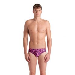 Slipy kąpielowe na basen kąpielówki treningowe do pływania Arena Briefs. Fioletowe kąpielówki męskie ARENA, m, bez wzorów. Za 139.99 zł.
