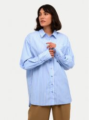 Kaffe Koszula Mackie 10508855 Niebieski Relaxed Fit. Niebieskie koszule damskie Kaffe, bez wzorów, z bawełny, bez kołnierzyka, bez ramiączek. Za 129.99 zł.