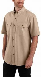 Carhartt Koszula Carhartt Midweight Chambray Dark Tan. Niebieskie koszule męskie Carhartt, m, bez wzorów, bez kołnierzyka, bez ramiączek. Za 160.02 zł.
