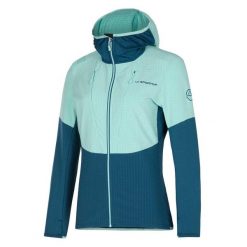 Damska kurtka narciarska z kapturem La Sportiva Session Tech. Niebieskie kurtki sportowe damskie La Sportiva, s, bez wzorów, z materiału, bez ramiączek, z kapturem, narciarskie. Za 628.00 zł.