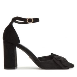 Czółenka DeeZee. Czarne czółenka damskie DeeZee, bez wzorów, bez obcasa, bez zapięcia. Za 139.99 zł.