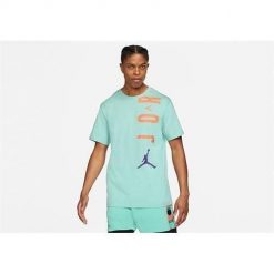 Koszulka sportowa męska Nike Air Jordan Stretch. Zielone koszulki sportowe męskie Nike, m, bez wzorów, bez ramiączek, do koszykówki. Za 149.00 zł.