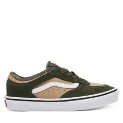 Tenisówki Vans. Zielone trampki i tenisówki damskie Vans, bez wzorów, bez zapięcia. Za 199.99 zł.