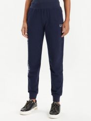 EA7 Emporio Armani Spodnie dresowe 8NTP85 TJTXZ 1554 Granatowy Regular Fit. Niebieskie spodnie dresowe damskie EA7 Emporio Armani, bez wzorów, z bawełny. Za 219.99 zł.