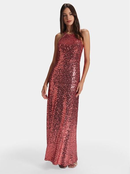 Swing Sukienka wieczorowa 5AG05100 Różowy Slim Fit. Czerwone sukienki damskie Swing, bez wzorów, z syntetyku, wizytowe, bez kołnierzyka, bez ramiączek. Za 539.99 zł.