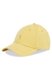 Tommy Hilfiger Czapka z daszkiem Elevated Chic Cap AW0AW17128 Żółty. Żółte czapki damskie Tommy Hilfiger, bez wzorów, z bawełny. Za 119.99 zł.
