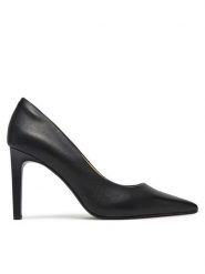 Calvin Klein Szpilki Pump 90 Pointy Hw Bar Lth HW0HW02527 Czarny. Czarne szpilki damskie Calvin Klein, bez wzorów, ze skóry, bez obcasa, na szpilce, bez zapięcia. Za 629.99 zł.