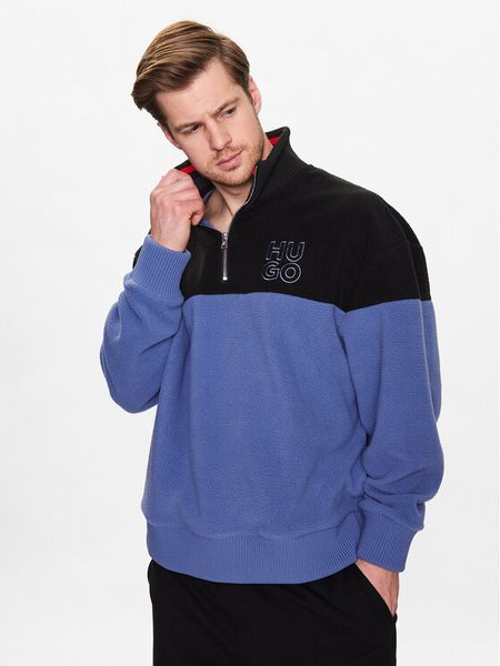 Hugo Polar Dorpion 50482858 Niebieski Relaxed Fit. Niebieskie bluzy sportowe męskie Hugo, m, bez wzorów, z polaru, bez kaptura. Za 339.99 zł.