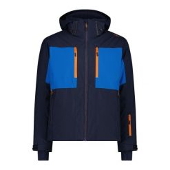 Kurtka narciarska z kapturem i zamkiem CMP. Czarne kurtki sportowe męskie CMP, na zimę, m, bez wzorów, z kapturem, narciarskie. Za 779.40 zł.