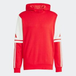 Bluza męska adidas Squadra 25 Sweat Hoody. Białe bluzy sportowe męskie Adidas, m, bez wzorów, bez kaptura, do piłki nożnej. Za 189.00 zł.