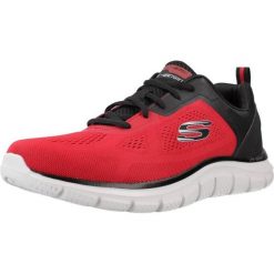 Kapcie SKECHERS TRACK Czerwony. Czerwone buty sportowe męskie Skechers, bez wzorów, bez zapięcia. Za 322.99 zł.