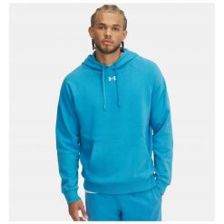 Bluza Męska Z Kapturem Nierozpinana Under Armour. Niebieskie bluzy męskie Under Armour, m, bez wzorów, z kapturem, do biegania. W wyprzedaży za 152.15 zł.