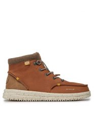 Hey Dude Trzewiki Bradley Boot Leather 40189-21N Brązowy. Brązowe botki męskie Hey dude, bez wzorów, z nubiku, bez obcasa, bez zapięcia. Za 379.99 zł.