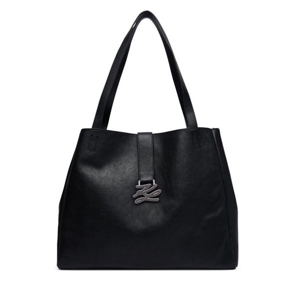 Torebka KARL LAGERFELD. Czarne shopperki damskie KARL LAGERFELD, bez wzorów, bez dodatków. Za 1,169.99 zł.