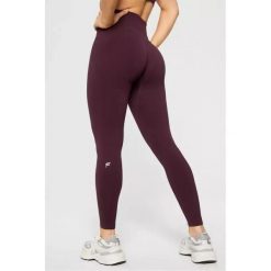 FABLETICS Damskie Legginsy Sportowe Wysoki Stan Seamless Scrunch. Czerwone legginsy sportowe damskie FABLETICS, l, bez wzorów, z materiału, z podwyższonym stanem, długie, na fitness i siłownię. Za 299.99 zł.