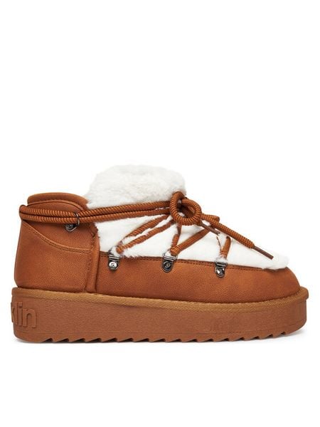 D.Franklin Śniegowce DFSH370011 Brązowy. Brązowe śniegowce damskie D.Franklin, ze skóry, bez zapięcia. Za 359.99 zł.