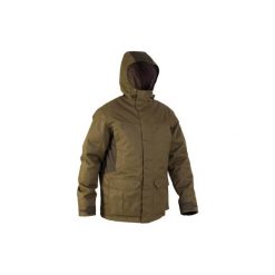PARKA myśliwska IMPER warm 500. Brązowe parki męskie SOLOGNAC, s, bez wzorów, z materiału, bez kołnierzyka, bez kaptura. Za 299.99 zł.
