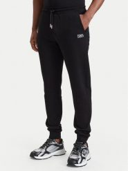 KARL LAGERFELD Spodnie dresowe 705782 564917 Czarny Regular Fit. Czarne spodnie sportowe męskie KARL LAGERFELD, m, bez wzorów, z bawełny. Za 439.99 zł.