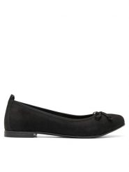 Sergio Bardi Baleriny RST-B1032-01SB Czarny. Czarne balerinki damskie Sergio Bardi, bez wzorów, z nubiku, bez obcasa, bez zapięcia. Za 129.99 zł.