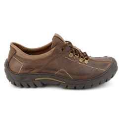 KOMODO Buty męskie trekkingowe skórzane 936K brązowe. Brązowe trekkingi męskie ze skóry, bez zapięcia. Za 377.80 zł.