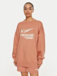 Nike Bluza FZ4631 Brązowy Regular Fit. Brązowe bluzy damskie Nike, l, bez wzorów, z bawełny, bez ramiączek, bez kaptura. Za 209.99 zł.