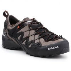 Buty trekkingowe męskie Salewa MS Wildfire Edge. Brązowe trekkingi męskie Salewa, z materiału, bez zapięcia. Za 889.99 zł.