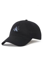 Calvin Klein Czapka z daszkiem Monologo Printed Baseball Cap LV04K5027G Czarny. Czarne czapki damskie Calvin Klein, bez wzorów, z bawełny. Za 129.99 zł.