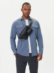 Guess Nerka HMNYLP P5424 Czarny. Czarne saszetki i nerki męskie Guess, z aplikacjami, ze skóry. Za 189.99 zł.