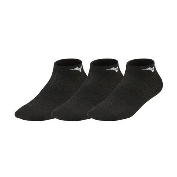 Skarpety treningowe dla dorosłych Mizuno Training Mid 3 Pack. Czarne skarpetki damskie Mizuno, bez wzorów, z materiału. Za 29.99 zł.