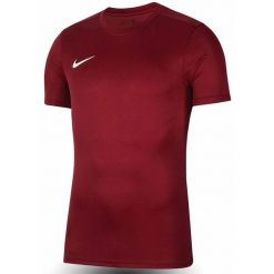 Koszulka do piłki nożnej męska Nike Dry Park VII Dri-Fit. Czerwone koszulki sportowe męskie Nike, l, bez wzorów, bez ramiączek, do piłki nożnej, dri-fit (nike). Za 72.99 zł.