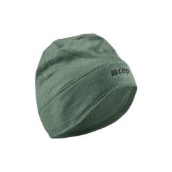Sportowa czapka zimowa do biegania CEP unisex. Zielone czapki damskie CEP, na zimę, bez wzorów, z wełny. Za 79.00 zł.