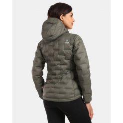 Damska kurtka puchowa Kilpi Alberta. Zielone kurtki sportowe damskie Kilpi, na zimę, l, bez wzorów, z nylonu, bez ramiączek, bez kaptura, narciarskie. Za 1,041.73 zł.